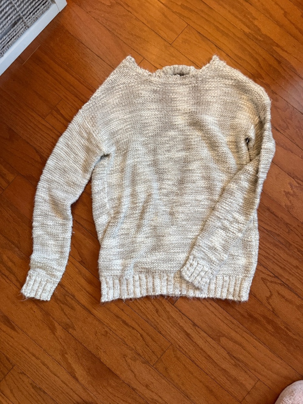 Tan Open-Back Sweater